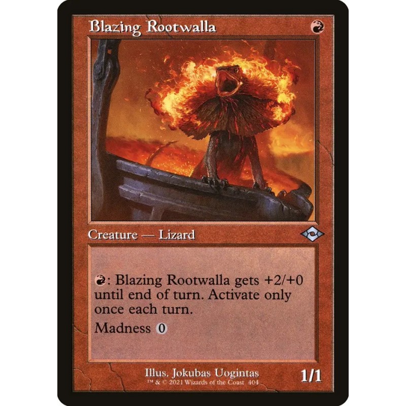 Blazing Rootwalla // Raizguana ardiente (Etched) (F)