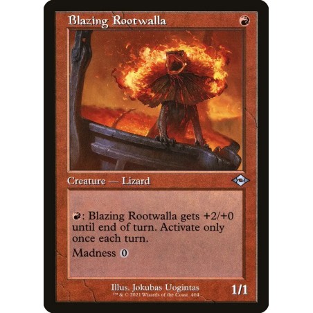 Blazing Rootwalla // Raizguana ardiente (Etched) (F)